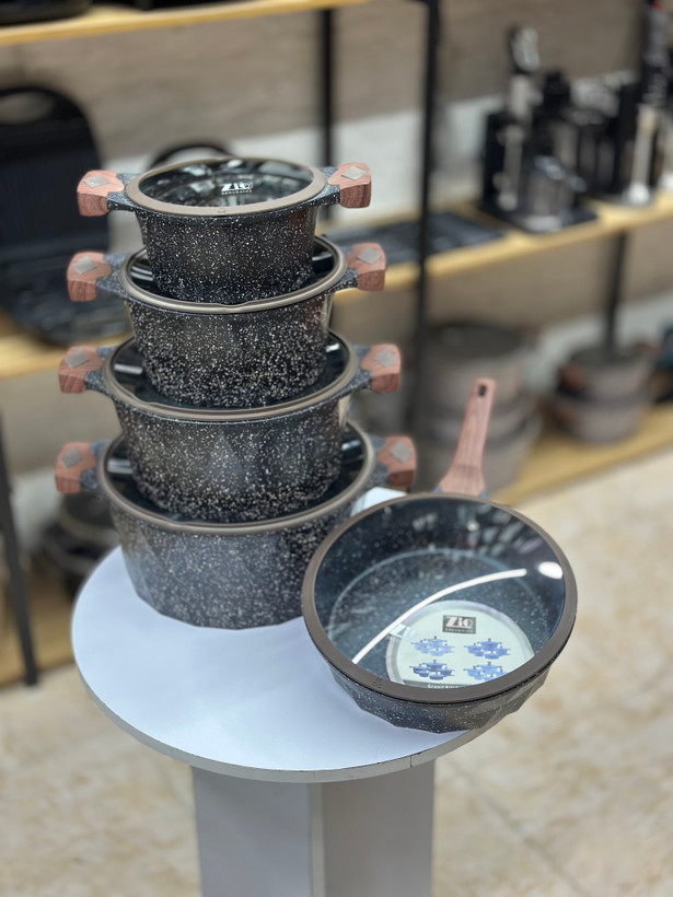 سرویس قابلمه دایره ای نانوگرانیت زیو اصلی مدل Z-7660