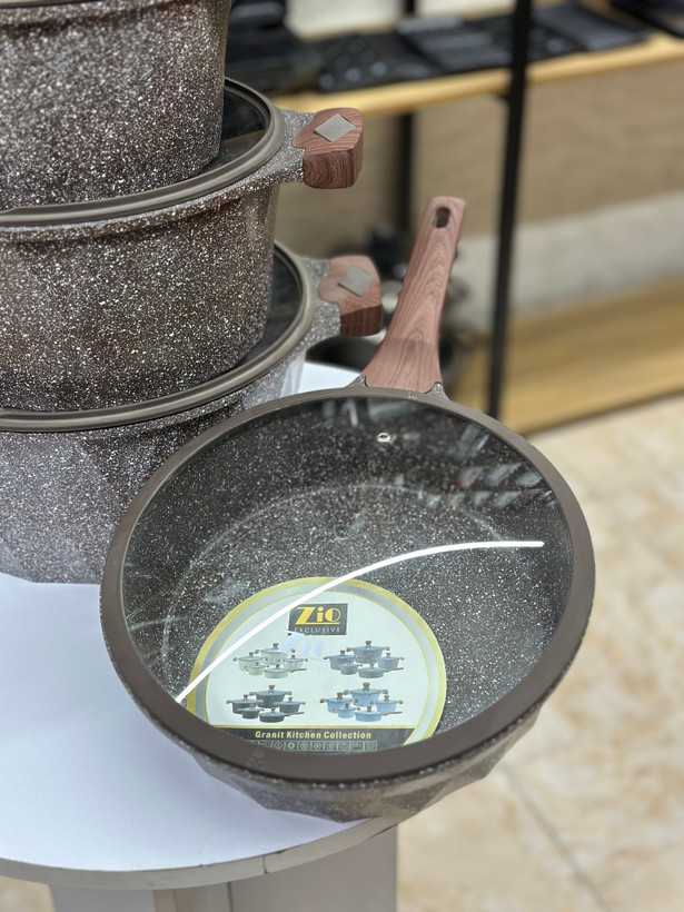 سرویس قابلمه دایره ای نانوگرانیت زیو اصلی مدل Z-7660